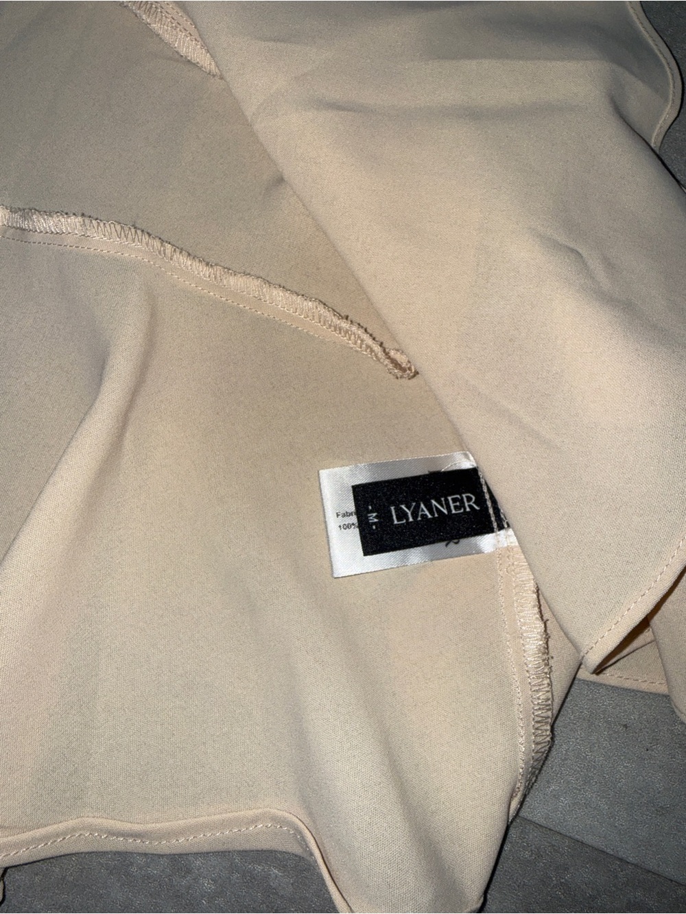 Beige Ruffled Short Dress - Picture 3 of 6